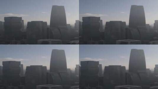 清晨雾蒙蒙的珠江新城高清在线视频素材下载