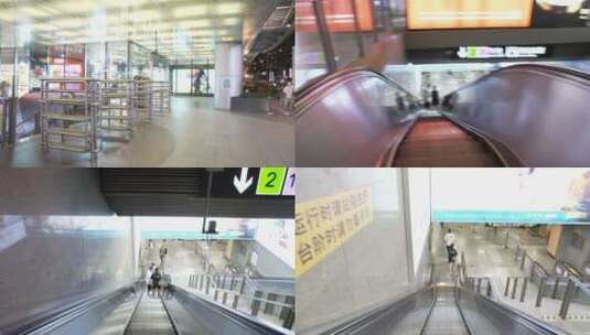 南京东路地铁站入口高清在线视频素材下载