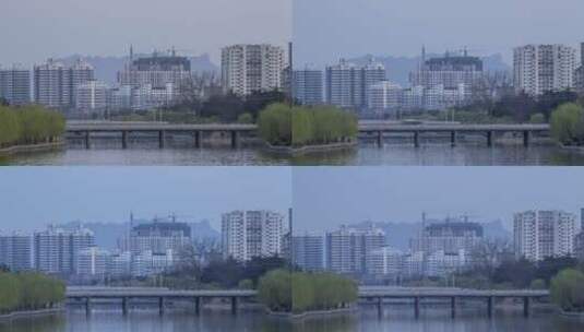 诸城 延时摄影 四线城市 空镜头 地标建筑高清在线视频素材下载