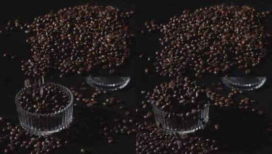 美食咖啡豆升格组合高清在线视频素材下载