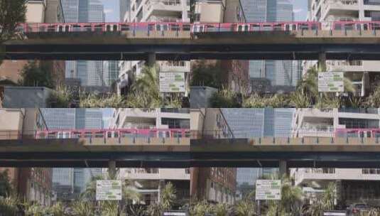 城市建筑和城市轨道交通高清在线视频素材下载