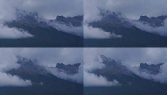 云海中的玉龙雪山高清在线视频素材下载