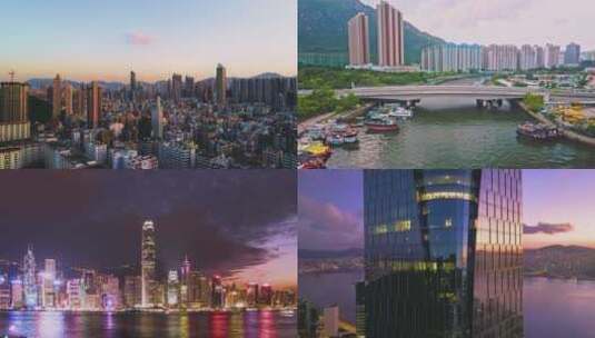 大湾区香港城市宣传片航拍延时高清在线视频素材下载