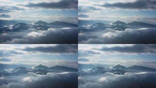 云雾缭绕的山川大地高清在线视频素材下载
