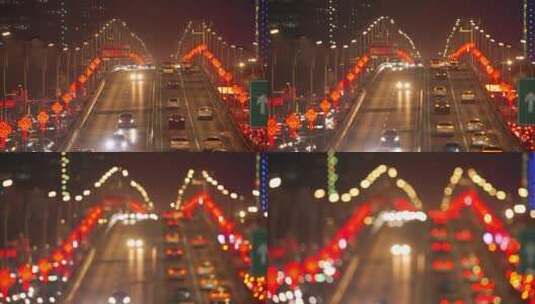 喜庆的城市挂满中国结高清在线视频素材下载