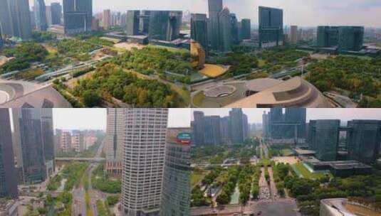 杭州钱江新城市民中心城市风景延时摄影合集高清在线视频素材下载