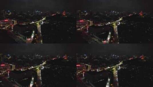 佛山城市夜景交通航拍高清在线视频素材下载