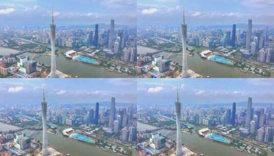 广州天河区珠江新城 商务CBD 珠三角高清在线视频素材下载
