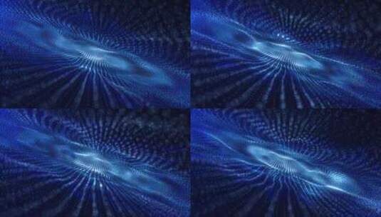 波浪形状粒子的抽象背景，数字蓝波。无缝循高清在线视频素材下载