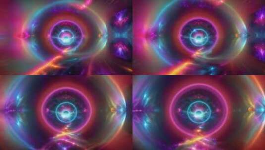 霓虹色隧道高清在线视频素材下载