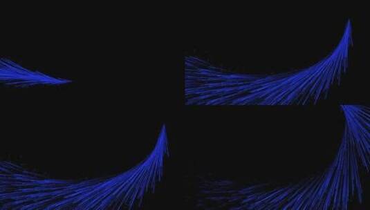 带通道 生长粒子光线 蓝色粒子生长高清在线视频素材下载