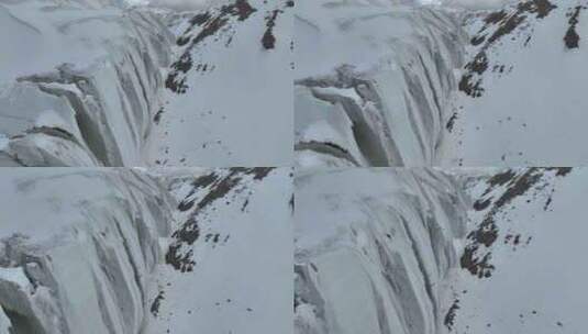 航拍新疆南部慕士塔格冰川公园冰川景观高清在线视频素材下载