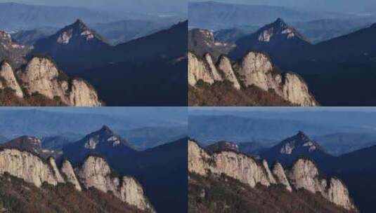 洛阳栾川旅游龙峪湾景区自然风景航拍高清在线视频素材下载
