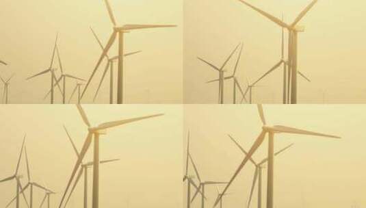 绿色新能源风车高清在线视频素材下载