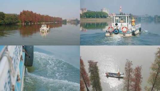 水域生态环境治理河道清理城市生态保护高清在线视频素材下载