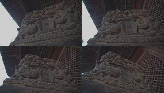 平遥双林寺石碑特写1高清在线视频素材下载