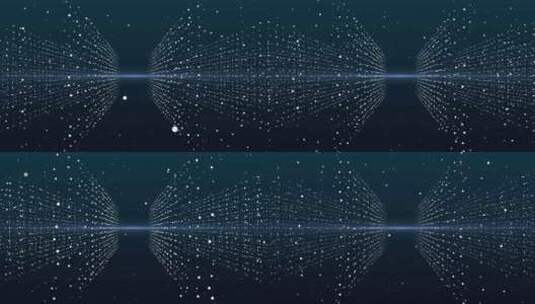 高科技未来派粒子颗粒矩阵隧道可循环背景高清在线视频素材下载