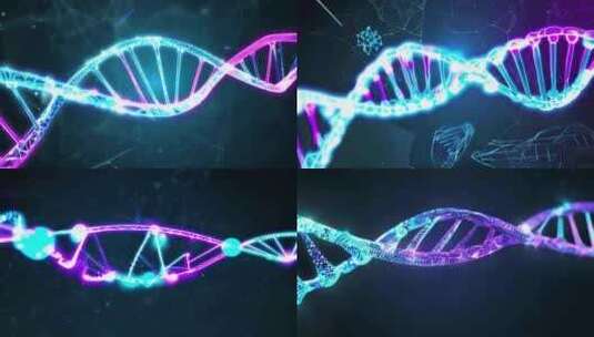 基因编辑科技生物DNA双螺旋结构2高清在线视频素材下载