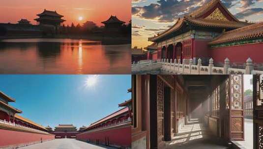 【4K画质】北京故宫紫禁城古建筑高清在线视频素材下载