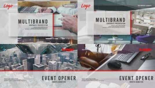 企业多品牌开幕文本过渡宣传片展示AE模板高清AE视频素材下载