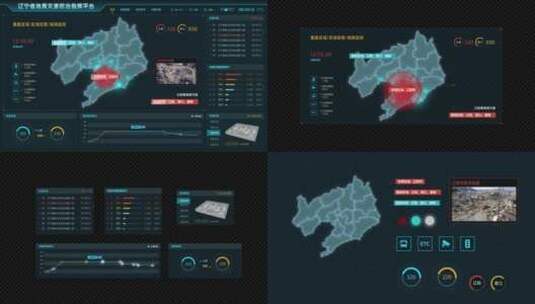 辽宁省灾害防治指挥数据大屏ae模版高清AE视频素材下载