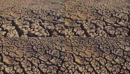 干旱龟裂的土地泥土 荒漠化高清在线视频素材下载