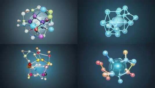 化学分子结构图 (3)高清在线视频素材下载