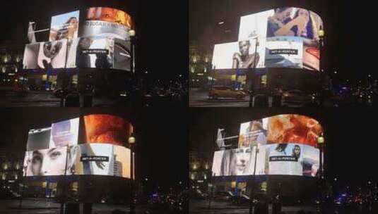 城市之光广告牌高清在线视频素材下载