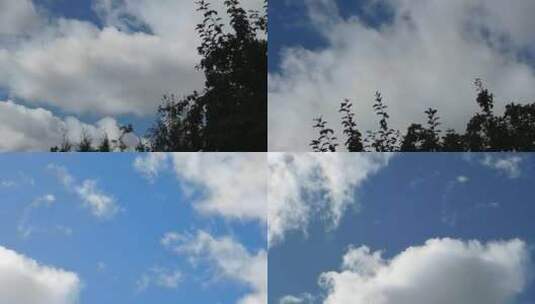 仰拍天空中巨大的云高清在线视频素材下载