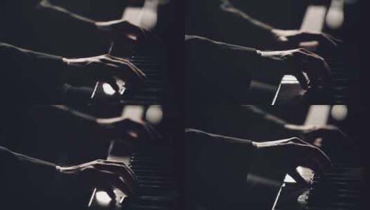 钢琴家弹奏钢琴高清在线视频素材下载