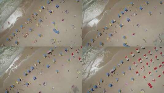 热闹的海滩高清在线视频素材下载