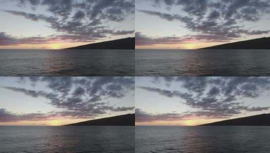 海洋上美丽的落日高清在线视频素材下载