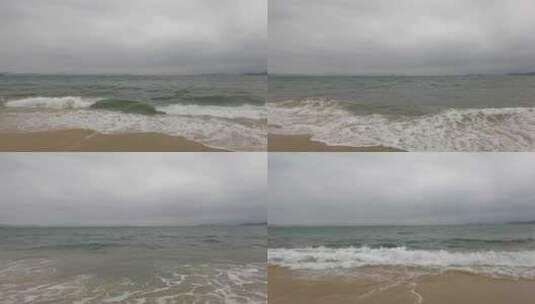 4K实拍浪花拍打海滩高清在线视频素材下载