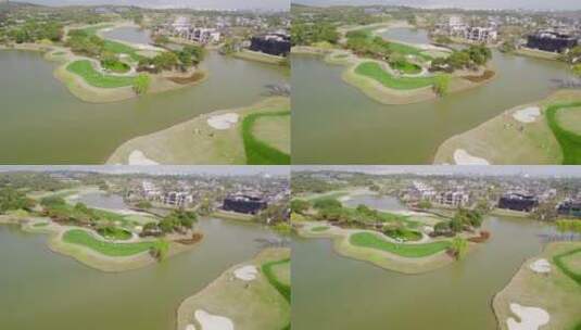 苏州高尔夫球场航拍高清在线视频素材下载