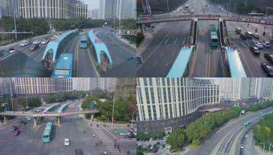 BRT快速公交-运镜实拍和航拍高清在线视频素材下载