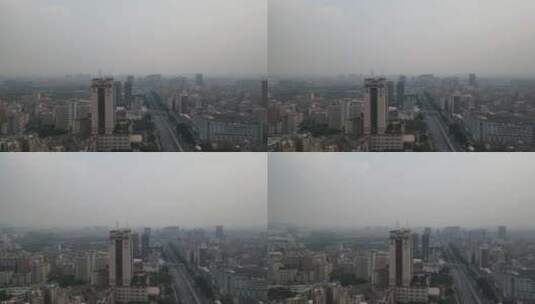 城镇雾霾天高清在线视频素材下载