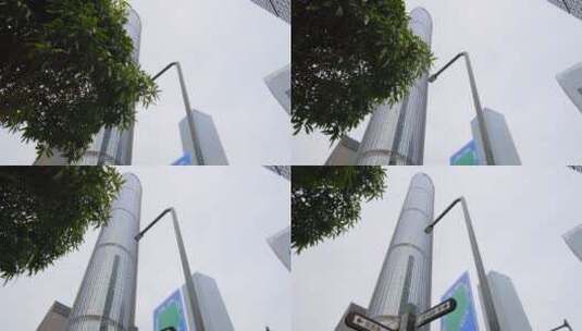 广西南宁五象新区城市街道街景高清在线视频素材下载