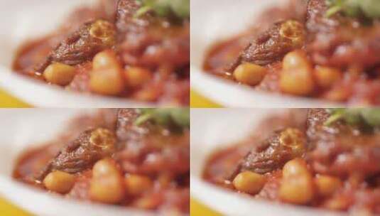 软烂入味的番茄牛肉高清在线视频素材下载