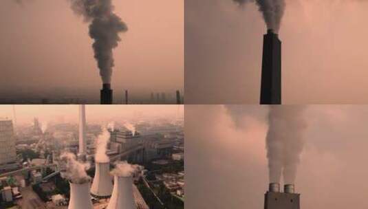 城市工业废气污染高清在线视频素材下载