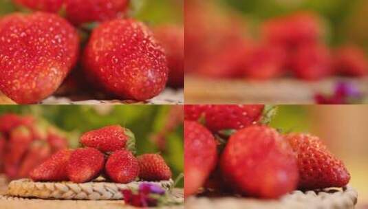 【镜头合集】草莓水果夏季维生素高清在线视频素材下载