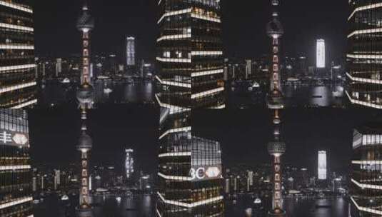 上海东方明珠夜景高清在线视频素材下载