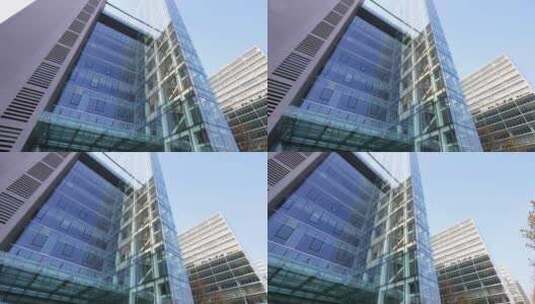 北京中关村现代玻璃幕墙办公大楼高清在线视频素材下载