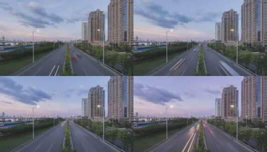 南昌城市景观交通枢纽车流立体交通延时高清在线视频素材下载