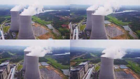 中国老式的火力发电厂高清在线视频素材下载