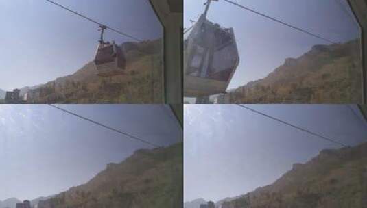 旅游湖北恩施大峡谷索道缆车高清在线视频素材下载