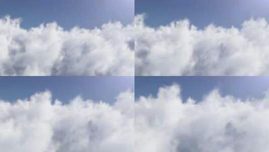 飞越厚厚的云层高清在线视频素材下载
