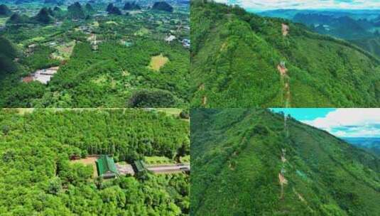 视频合集航拍靖江王陵和尧山风景区高清在线视频素材下载