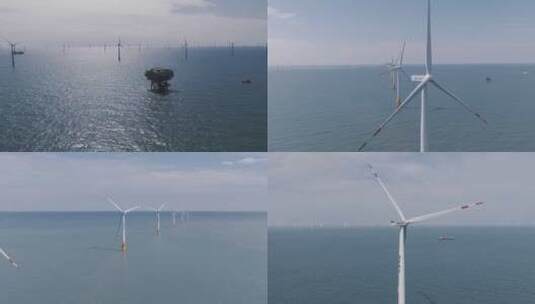 海上风电平台高清在线视频素材下载