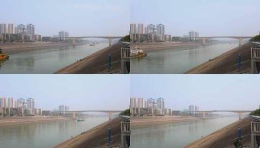 长江上的货轮高清在线视频素材下载