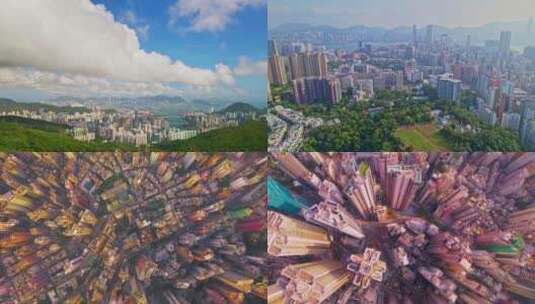 香港城市宣传片航拍居住环境高清在线视频素材下载